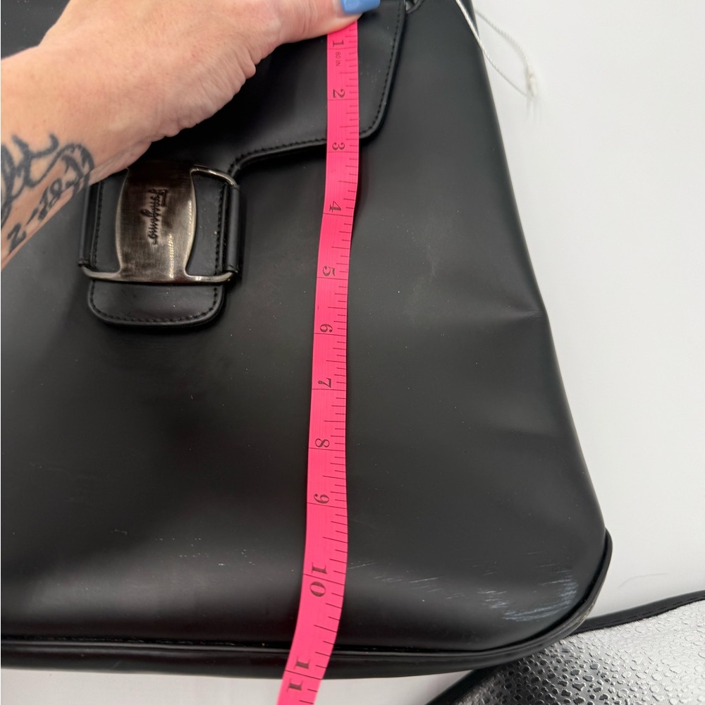 FLAWED Salvatore Ferragamo Black Shoulder Bag - Picture 14 of 15